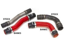 Boost Tube Kit Red Powdercoat 2010-12 Ram 6.7L OEM Replacement Boost Tubes Banks Power