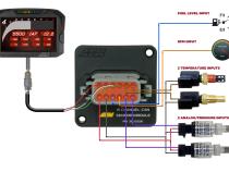 6 Channel CAN Module Converts two analog temp channels, two analog pressure channels, a tach input and fuel level input to AEMnet CANbus AEM Electronics