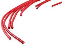 Spark Plug Wire Set- 8Mm- Super Stock Universal-Graphite Core- 90 Deg Boots- Red 4041R Universal Fit Super Stock 8MM Spark Plug Wires Feature A Spiral Core And Red Silicone Jacket ACCEL