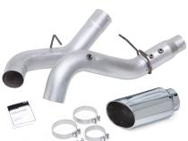 Monster Exhaust System 5-inch Single Exit Chrome Tip 2017- 2019 Chevy/GMC 2500/3500 Duramax 6.6L L5P Banks Power