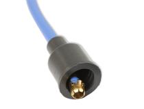 Spark Plug Wire Set 8MM Universal Blue Wire With Blue Straight Boots 5040B 8MM Super Stock Spark Plug Wires Feature A Spiral Core And Blue Silicone Jacket ACCEL