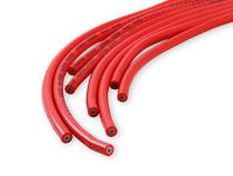 Spark Plug Wire Set 8MM Universal Red Wire With Red Straight Boots 5040R 8MM Super Stock Universal Fit Spark Plug Wires Feature A Spiral Core And Red Silicone Jacket ACCEL