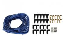 Spark Plug Wire Set 8MM Universal Blue Wire With Blue 90 Deg Boots 5041B, Spark Plug Wires, Super Stock, Spiral Core, 8Mm, Blue, Set ACCEL