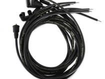 Spark Plug Wire Set 8MM Universal Black Wire With Black 90 Deg Boots 5041K, Spark Plug Wires, Super Stock, Spiral Core, 8Mm, Black, Set ACCEL