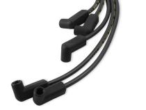 Spark Plug Wire Set- 8MM Super Stock Custom Black Wire Custom Spark Plug Wire Set 500 Ohms/Ft Sprial Core Sbc 1987-1995 V8 ACCEL