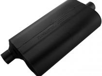 Super 50 Series Chambered Muffler Super 50 2.25 Offset In 2.25 Center Out Mild Sound Flowmaster