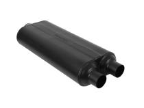 70 Series Chambered Muffler 70 Series 3.00 Center In 2.50 Dual Out Mild Sound Flowmaster