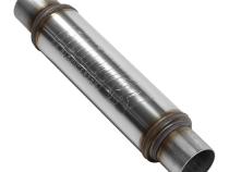 Flow Fx Muffler Flow Fx Muffler 3.00 In/Out Round Body Moderate Sound Stainless Steel Flowmaster