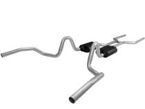 American Thunder Crossmember-Back Exhaust System Fits 1968-1972 GM A-Bodies With V8 Engine 2.50-Inch Stainless Steel Pipes Aggressive Sound Flowmaster