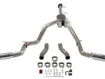 American Thunder Cat-Back Exhaust System Fits 2020-2026 GM 2500Hd/3500Hd With 6.6L Gas Engine, Crew Cab/Short Bed, Dual Out Rear/Dual Out Side, Polished Tips Aggressive To Moderate Sound Flowmaster