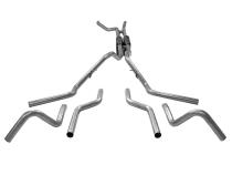 American Thunder Crossmember-Back Exhaust System Fits 1967-1972 Ford F-100/250/350 V8 With Side Tank, 2Wd Long Bed Only, 2.5 Inch 409 Stainless Steel, Dual Exit Flowmaster