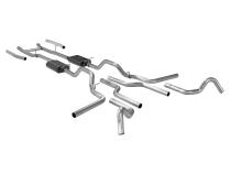 American Thunder Crossmember-Back Exhaust System Fits 1967-1972 Ford F-100/250/350 V8 Without Side Tank, 2Wd Short And Long Bed, 2.5 Inch 409 Stainless Steel, Dual Exit Flowmaster