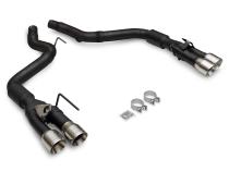 Outlaw Axle-Back Exhaust System Fits 2024-2026 Ford Mustang Gt 5.0-Liter And Ecoboost 2.3-Liter, Outlaw Axle-Back 3.0-Inch Stainless Steel Exhaust System, 4.00-Inch Polished Quad Tips With Valves Flowmaster