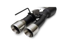 Outlaw Axle-Back Exhaust System Fits 2024-2026 Ford Mustang Gt 5.0-Liter And Ecoboost 2.3-Liter, Outlaw Axle-Back 3.0-Inch Stainless Steel Exhaust System, 4.00-Inch Polished Quad Tips With Valves Flowmaster