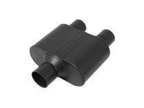 Super 10 Series Chambered Muffler Super 10 Series Stainless Steel 2.50 Center In 2.25 Dual Out Aggressive Sound Flowmaster