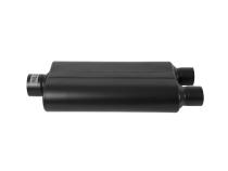 50 Series Delta Flow Chambered Muffler 50 Delta Flow Stainless Steel 3.00 Center In 2.50 Dual Out Moderate Sound Flowmaster