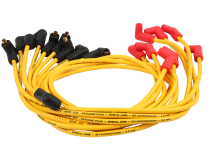 8.8MM Spiral Spark Plug Wire Set, Sbc V8, Stock Boots, Yellow ACCEL