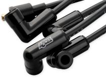 Spark Plug Wire Set Universal 90 Deg Black Ceramic Boots 9001Ck, Spark Plug Wires, Pro Fit Ceramic, Spiral Core, 8Mm, Black, Set ACCEL