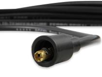 Spark Plug Wire Set Universal 135 Deg White Ceramic Boots 9002C, Spark Plug Wires, Pro Fit Ceramic, Spiral Core, 8Mm, Black, Set ACCEL