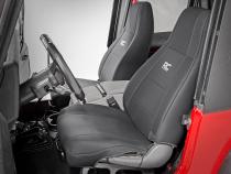 Jeep Neoprene Seat Cover Set Black 87-90 Wrangler YJ Rough Country