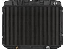 67-70 Mustang Small Block 24 Inch Automatic Aluminum Performance Radiator Black Night Rider Series Cold Case Radiators