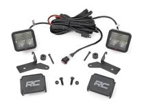 LED Light Kit Hinge Mount 2 Inch Spectrum Pair Jeep Gladiator JT/Wrangler JL (18-26) Rough Country