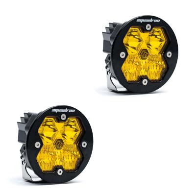 Squadron-R 2.0 Sport Black LED Auxiliary Light Pod Pair (No Harness) Universal Baja Amber Driving/Combo Baja Designs