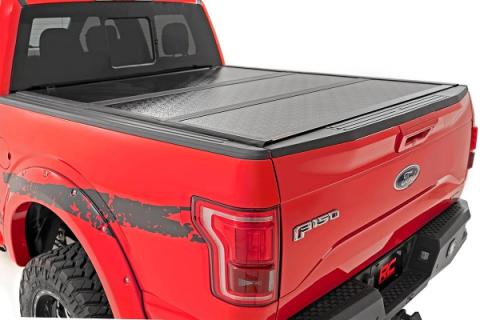 Ford Low Profile Hard Tri-Fold Tonneau Cover 15-20 F150 5.5 Foot Bed Rough Country