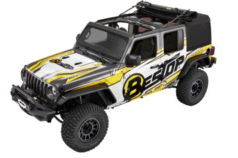 Supertop Ultra Jeep '18-26 Wrangler JL 4-Door Premium Black Twill Bestop