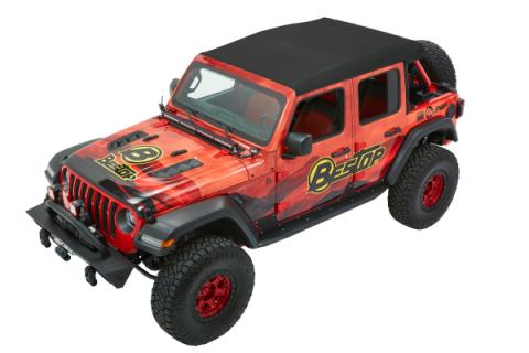 Trektop Ultra Jeep '18-26 Wrangler JL 4-Door Premium Black Twill Bestop