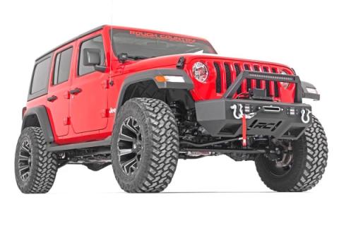 3.5 Inch Jeep Suspension Lift Kit Vertex Reservoir Stage 2 Coils &amp; Control Arm Drop 18-20 Wrangler JL Unlimited Rough Country