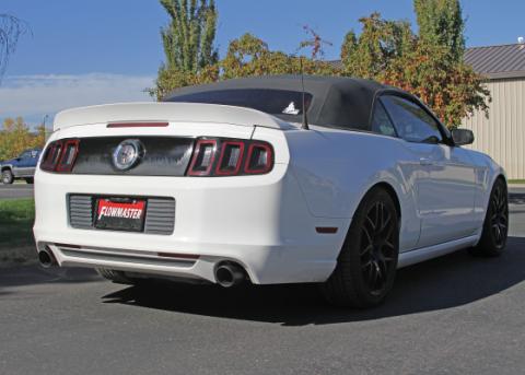 Flow Fx Axle-Back Exhaust System Fits 2011-2014 Ford Mustang 3.7-Liter, Flow Fx Axle-Back 2.5-Inch Stainless Steel Exhaust System, 4.0-Inch Black Ceramic Tips, Dual Out Rear Exit Flowmaster