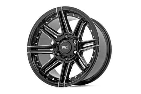 88 Series Wheel One-Piece Gloss Black 17x8.5 5x4.5 -12mm Rough Country