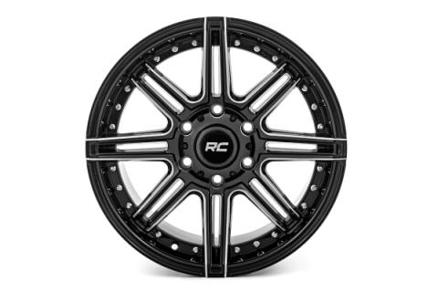 88 Series Wheel One-Piece Gloss Black 17x9 6x135 -12mm Rough Country