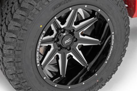 91 Series Milled One-Piece Gloss Black 22x12 8x170 -44mm Rough Country