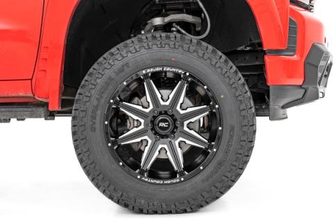 91 Series Milled One-Piece Gloss Black 22x12 6x5.5 -44mm Rough Country