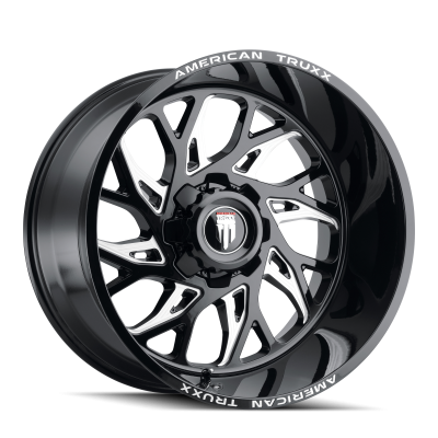 Destiny AT1913 Gloss Black Milled 20X9 5-127/5-139.7 0MM 87.1MM Off Road Wheels American Truxx