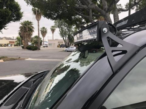 03-21 4Runner 52 Inch Curved LED Light Bar Roof Brackets Kit 5D Optic OSRAM 52 inch Dual Row Curved Bar Combo Beam LED Light Bar Blue Backlight Small Cali Raised LED