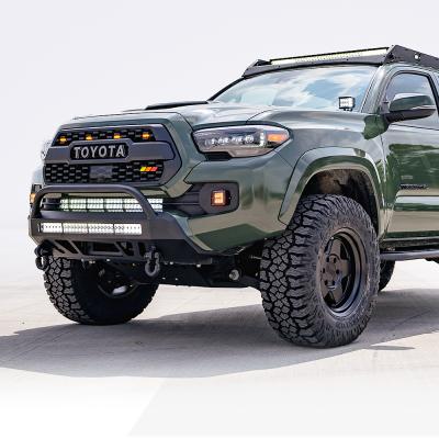 16-Up Tacoma Stealth Bumper 32 Inch LED Bar Combo Beam Bumper Light Bar-Blue-Small 32 Inch Combo Beam with Relocation Mounts Bumper Light Bar Switch No Winch No D-Ring Cali Raised LED
