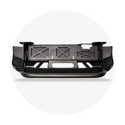 16-Up Tacoma Stealth Bumper 32 Inch LED Bar Spot Beam Bumper Light Bar-Blue-Small Relocation Mounts Only Bumper Light Bar Switch No Winch No D-Ring Cali Raised LED