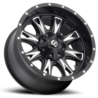 Aluminum Wheels 17X9 Throttle D513 5 On 114.3/5 On 127 Black/Milled 78.1 Bore -12 Offset Fuel Off Road Wheels