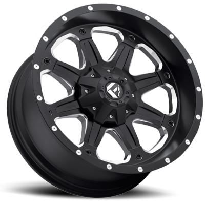 Aluminum Wheels 17X9 Boost D534 5 On 114.3/5 On 127 Black Milled 78.1 Bore -12 Offset Multi Spoke Fuel Off Road Wheels