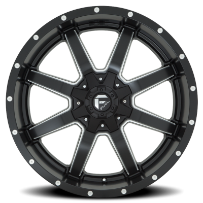Aluminum Wheels 20X12 Maverick D538 5 On 114.3/5 On 127 Black/Milled 78.1 Bore -44 Offset Fuel Off Road Wheels