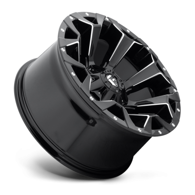 Aluminum Wheels 20X12 Assault D546 5 On 114.3/5 On 127 Matte Black/Milled 78.1 Bore -43 Offset 8 Spoke Fuel Off Road Wheels