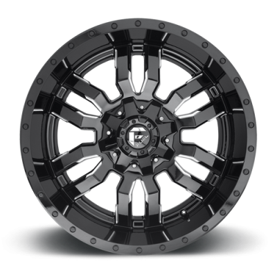 Aluminum Wheels 20X10 Sledge D595 5 On 114.3/5 On 127 Gloss Black/Milled 78.1 Bore -18 Offset Fuel Off Road Wheels