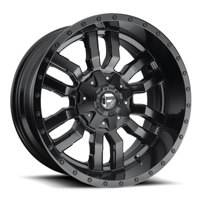 Aluminum Wheels 18X9 Sledge D596 5 On 114.3/5 On 127 Matte Black/Gloss Black Lip 78.1 Bore -12 Offset Fuel Off Road Wheels