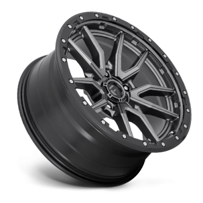 Aluminum Wheels 17X9 Rebel D680 5 On 127 Matte Gunmetal Gray Black Bead Ring 71.5 Bore 1 Offset Fuel Off Road Wheels