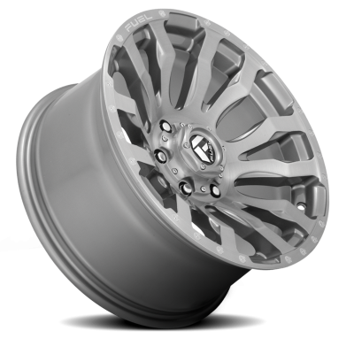 Aluminum Wheels 20X8.25 Blitz D693 8 On 165.1 Brushed Gunmetal Gray Tinted Clear 117 Bore -221 Offset Multi Spoke Fuel Off Road Wheels