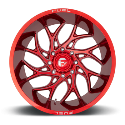Aluminum Wheels 24X14 Runner D742 5 On 127 Candy Red Milled 71.5 Bore -75 Offset Fuel Off Road Wheels