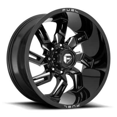Aluminum Wheels 22X10 Lockdown D747 5 On 127 Gloss Black Milled 71.5 Bore -18 Offset Fuel Off Road Wheels